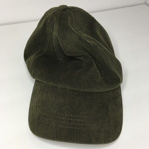 Dark green corduroy cap